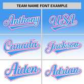 Custom White Powder Blue Gradient Fashion Design Authentic Baseball Jersey